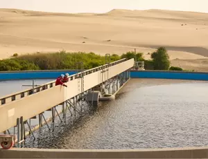 Waste water plant in the desert